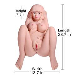 Lifelike Mens Body Care Life Size Full Body Realistic Dolls Lifelike Male Adult Toys with 3 Openings Safe TPR Material for Man Gifts (29×15×11in)