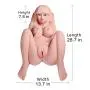Lifelike Mens Body Care Life Size Full Body Realistic Dolls Lifelike Male Adult Toys with 3 Openings Safe TPR Material for Man Gifts (29×15×11in)