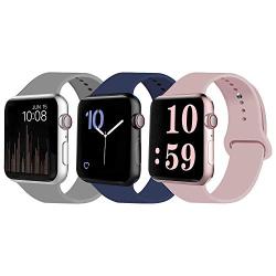 VATI Sport Band Compatible for Apple Watch Band 38mm 40mm 42mm 44mm, Soft Silicone Sport Strap Replacement Bands Compatible with 2019 Series 5 iWatch Apple Watch Series 4/3/2/1, Sport, Nike+, Edition