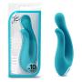 10 Vibrating Functions Dual Stimulation Vibrator - Clitoral and G Spot Stimulator - Platinum Silicone - Sex Toy for Women - Sex Toy for Couples (Aqua)