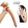 Womens 15.7 Inch Suction Cup Silicone Soft-??ld?, Realistic Texture and Real Touch Toys