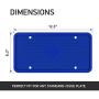 Rightcar Solutions Flawless Silicone License Plate Frame - Rust-Proof. Rattle-Proof. Weather-Proof. - Blue