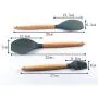 SKYyao Kitchen utensil set Wooden Handle Silicone Kitchenware 9 piece set non-stick pot cooking Scoop Scoop Silicone