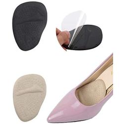 2 Pairs Metatarsal Pads for Women, Soft Sillcone Gel Forefoot Heel Cushion Inserts, Ball of Foot Cushions for High Heels