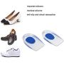 Silicone Gel Heel Cups,Silica Orthotic Gel Pads Cushions Insole for Plantar Fasciitis,Bone Spurs Pain Relief, Sore Heel Pain, Achilles Pain and Foot Care (1 Pair)