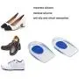 Silicone Gel Heel Cups,Silica Orthotic Gel Pads Cushions Insole for Plantar Fasciitis,Bone Spurs Pain Relief, Sore Heel Pain, Achilles Pain and Foot Care (1 Pair)