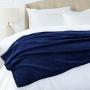 Pinzon Velvet Plush Blanket - Throw, Navy