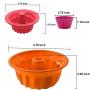 Silicone Bundt Pan Nonstick Fluted Molds Cake Baking Durable Tins