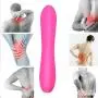 Rabbit Vibrantor For Women Handheld Portable Rechargeable Mini Massage Stick, Silicone Waterproof Mute 7 Vibration Mode Magic Wand Pink By Luseeo