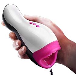 Risareyi Strong Thrusting Oral Massaging Cup For Men,Male Intelligent Heating Blow-job Toy,Genuine Silicone Body Adullt Toy