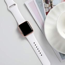 Laffav Compatible with Apple Watch Band 42MM/38MM/40MM/44MM, High-Performance Silicone Sport Replacement Band Compatible with Apple Watch Series5/4/3/2/1