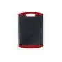 Neoflam 17" Plastic Cutting Board in Black Marble and Red - BPA Free, Non Slip, Dishwasher Safe, Microban Antimicrobial Protection