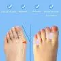 Hoogoo Pinky Gel Toe Separators, Silicone Toe Spacers, Small Toe Protector Spreader, Cushions for Curled Overlapping Separate Toe Correct