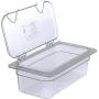 Carlisle 3066107 StorPlus Third Size Food Pan, Polycarbonate, 4" Deep, Clear