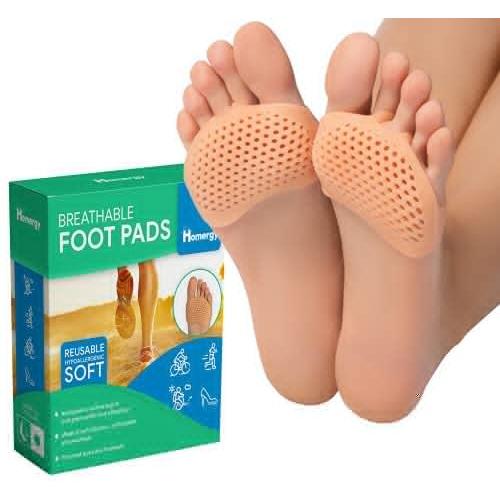 Metatarsal Foot Pads for Pain Relief - 2 Pairs Soft Gel Reusable Breathable Sleeve Pads, Foot Cushions, Forefoot Cushioning Shoe Supports for Women and Men