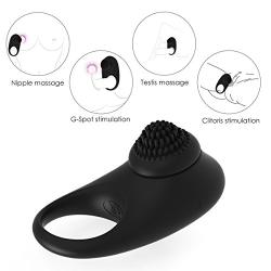 ZEMALIA Ceres Penis Rings Whisper Quiet Cock Rings Wireless Vibrating Ring Rechargeable 10 Mode Vibrator 100% Waterproof Sex Toys for Men & Women