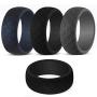 YesFit Silicone Wedding Ring for Men - Silicone Wedding Bands, 1 Pack/ 4 Pack