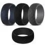 YesFit Silicone Wedding Ring for Men - Silicone Wedding Bands, 1 Pack/ 4 Pack