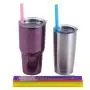 Big Reusable Straws 10Pcs Silicone Straws Extra Long for Yeti/Rtic/Ozark-Drinking Smoothie Straws for 20&30 OZ Tumblers+4 Brushes+1 Red Pouch