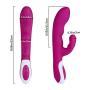 G-Spot Rabbit Vibrators Heating Waterproof Quiet Rechargeable Silicone Clitoris Vagina Stimulator Massager Adult Sex Toys for Women & Couple (Purple)