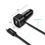 USB Type C Car Charger, Nekteck 27W USB C Car Charger Adapter with Integrated Built in Type C 3.1 Cable and USB A Port for Samsung Galaxy S9/S8/Note 9 / Pixel 3XL LG Nexus HTC and More