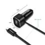 USB Type C Car Charger, Nekteck 27W USB C Car Charger Adapter with Integrated Built in Type C 3.1 Cable and USB A Port for Samsung Galaxy S9/S8/Note 9 / Pixel 3XL LG Nexus HTC and More