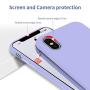 OTOFLY Liquid Silicone Gel Rubber Full Body Protection Shockproof Case for iPhone Xs/iPhone X，Anti-Scratch&Fingerprint Basic-Cases，Compatible with iPhone X/iPhone Xs 5.8 inch (2018), (Light Purple)