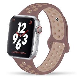 YC YANCH Compatible for Apple Watch Band 38mm 40mm 42mm 44mm,Soft Silicone Sport Band Replacement Wrist Strap Compatible for iWatch Apple Watch Series 4/3/2/1,Nike+,Sport,Edition, S/M M/L Size