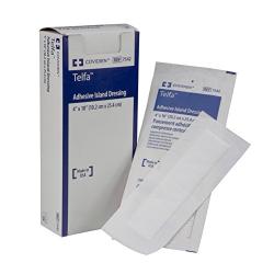 Covidien 7542 Telfa Adhesive Island Dressing, Sterile 1s in Peel-Back Package, 4" x 10" (Pack of 25)