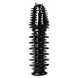 Shots Toys Thrilling Silicone Penis Extension Masturbator, Black