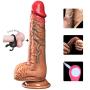 Women Massage Tool, Massage Wand, 12 Inch Silicone Realistic Toy with Strong Suction Cup
