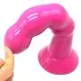 Beads Silicone Anal D?ld?, Very Flexible Ultra-Soft Classic D?ld? with Strong Suction Cup,Adult Toy for Anal Beginners for Men and Women-Pink 22.5cm(8.85")
