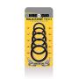 RASCAL Boneyard Silicone Ring 5 Piece Kit, Black, 0.2 Pound