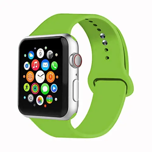 IYOU Sport Band Compatible with Watch Band 38MM 42MM 40MM 44MM, Soft Silicone Replacement Sport Strap Compatible with 2019 Watch Series 5 2018 Watch Series 4/3/2/1
