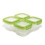 OXO Tot Mealtime Starter Value Set with Roll-up Bib, Feeding Spoons, Food Masher and Four 4oz Baby Blocks Freezer Storage Containers