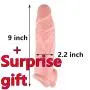 Privacy Packaging. King-Sized Real 9 Inch Silicone penile Condom Expander expands Male Chastity Toys Lengthen Cock Sleeves Dick Socks Reusable Condoms