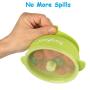 2 Pack Baby Bowls, Best Suction Bowls with Lid for Baby Toddler Self-Feeding, 100% Safe Leak-Proof Silicone Bowl, Dishwasher & Microwave Safe