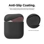 elago Upgraded AirPods Case (Front LED Visible) Protective Skinny Cover (with no Hinge) Compatible with Apple AirPods 2 and 1 (Black)