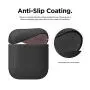 elago Upgraded AirPods Case (Front LED Visible) Protective Skinny Cover (with no Hinge) Compatible with Apple AirPods 2 and 1 (Black)