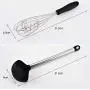 TOVE Set of 8 Silicone Non-Toxic Kitchenware Kitchen Utensils Non-Stick Series (8-Piece Stainless Steel Handles)