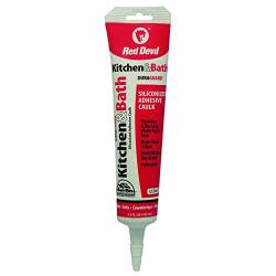 Red Devil 0445 Kitchen & Bath Siliconized Acrylic Caulk, Clear, 5.5-Ounce