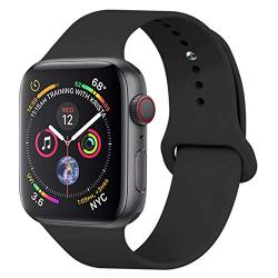 YANCH Compatible with for Apple Watch Band 38mm 42mm 40mm 44mm, Soft Silicone Sport Band Replacement Wrist Strap Compatible with for iWatch Series 4/3/2/1, Nike+,Sport,Edition