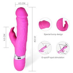 Female Males Toys Handheld Thrusting USB Charging Wireless Waterproof Vibratoir Skin Friendly Silicone 7 Kinds of Silent Vibrating Mode Masge Toys for Women Female Relieve Muscle Pain