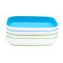 Munchkin Splash 4 Piece Toddler Plates, Blue/Green
