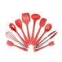 CWXDIAN Silicone Kitchenware Set of 10 Nonstick Cookware Silicone Kitchenware Set Green Cooking Tools, set of 10