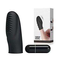 Durable Black Soft Silicone Mini Finger V-íbrátor Sexy Toys for Woman