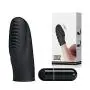 Durable Black Soft Silicone Mini Finger V-íbrátor Sexy Toys for Woman