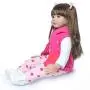 Zero Pam Reborn Baby Dolls Toddler Realistic Girl 24 Inch 60cm Real Looking Baby Silicone Limbs and Head Soft Cloth Weighted Body 6-12M Bebe Feel with Beautiful Princess Dress (Giraffe Set)