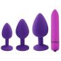 Mayli 5Pcs/Set Beginner Anales Trainer Kits Silicone Beginner Starter Set Toys with T-bar Base, 10-Speeds Vibrant Toy for Women