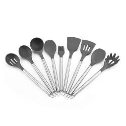Kitchenware Set, 9 Piece Silicone Kitchenware Gadget Set, Household Kitchen Silicone Tools Cooking Spoon Set Kitchenware Set with Nonstick Cookware Shovel Spoon, 9-piece set